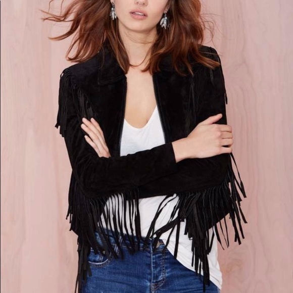 Nasty Gal Jackets & Blazers - Nasty Gal Fringe Jacket